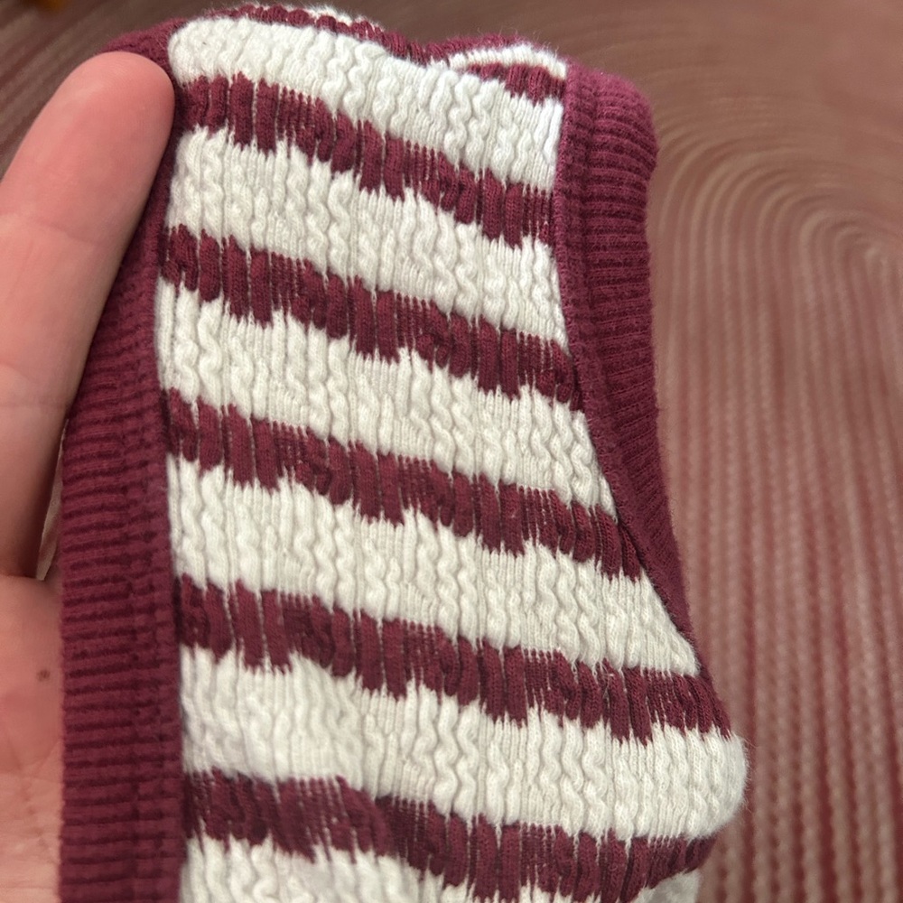 Maurice’s 24/7 tank  Maroon and White Striped Tank Top - Picture 5 of 5